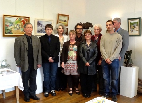 L'exposition des artistes du village de Maisey le Duc, en hommage à Joël Diot...