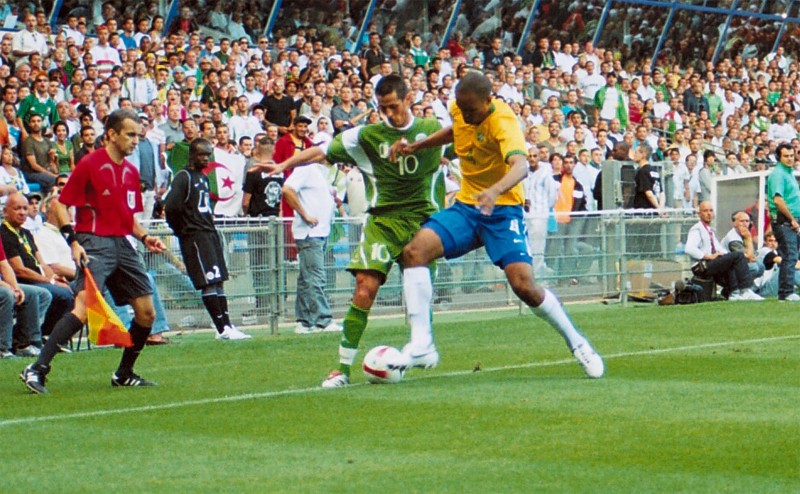 le Mercredi 22 août 2007  au stade de la Mosson, Montpellier Brésil - Algérie 2-0