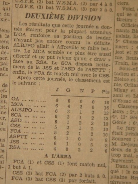 Dimanche 23.11.1930 à Hussein Dey RSA-MCA 1-1