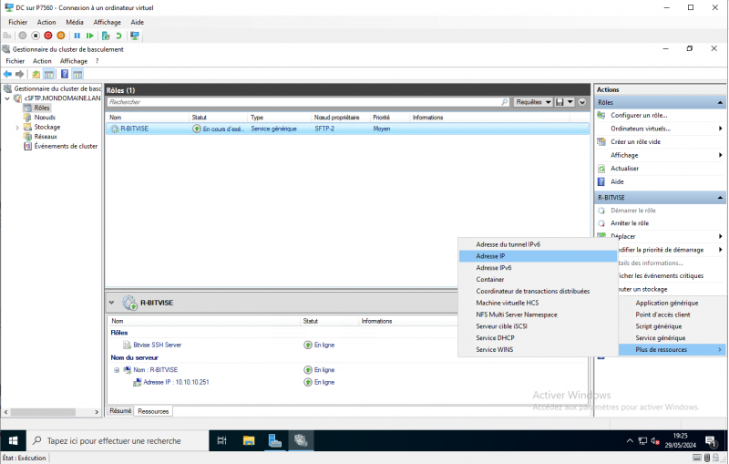 Configurer un serveur SFTP en failover sur Windows Serveur Core 2022