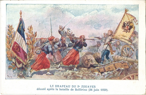Drapeau 2e Zouaves - Solférino - Collectif France 40 Drapeau 2e Zouaves - Solférino - Collectif France 40
