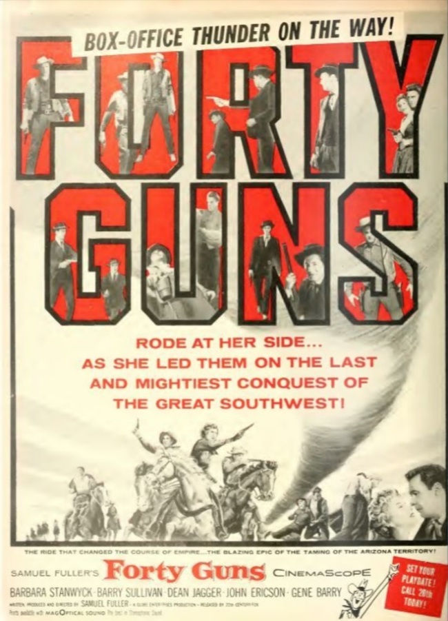 FORTY GUNS box office USA 1957