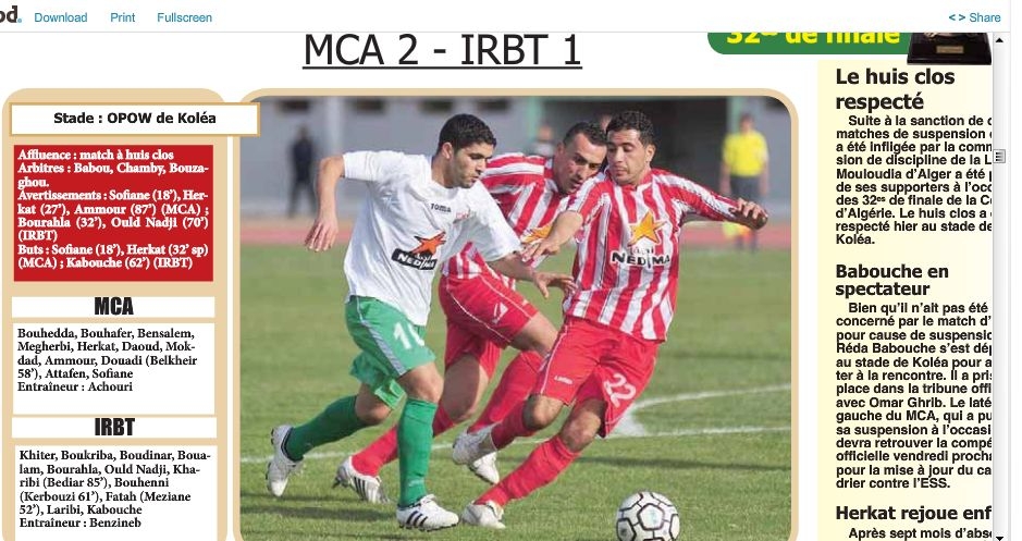 Mardi 28.12.10 coupe MCA-IR Bouhenni Tiaret 2.1