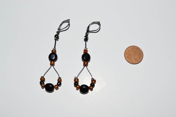 boucles nacre marron