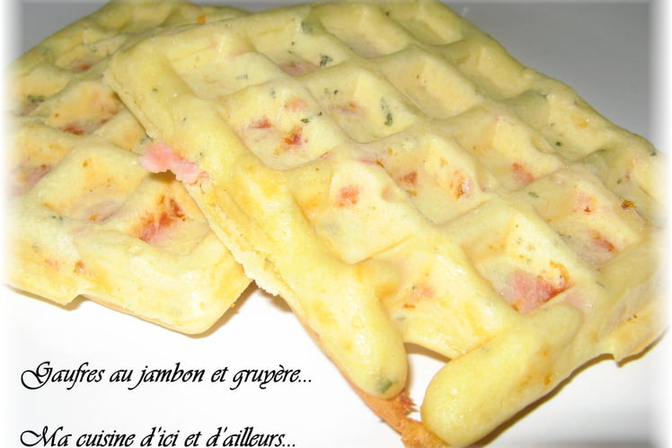 Gaufres au jambon et gruyère