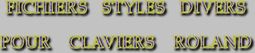 STYLES DIVERS CLAVIERS ROLAND SÉRIE 9736