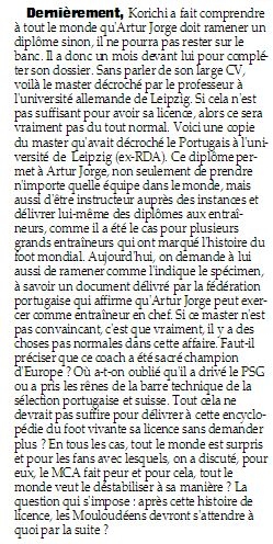 Le master d\'Artur jorge