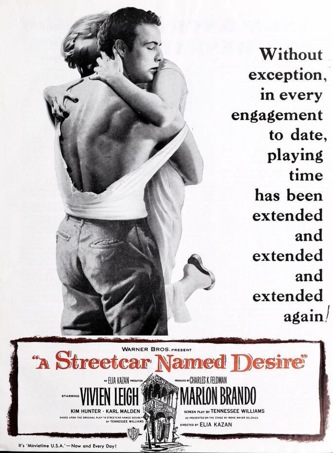 UN TRAMWAY NOMME DESIR ( A STREETCAR NAMED DESIRE) - MARLON BRANDO BOX OFFICE1952