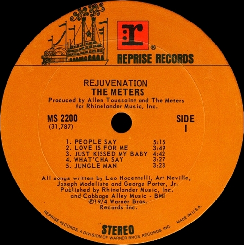 The Meters : Album " Rejuvenation " Reprise Records MS 2200 [ US ]