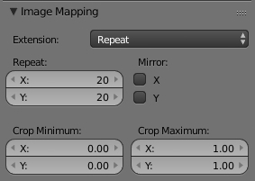 Le panneau Image Mapping