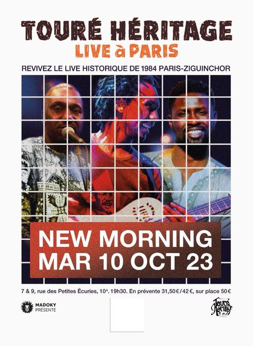 Touré Héritage joue les tubes de Touré Kunda le 10/10 au New Morning