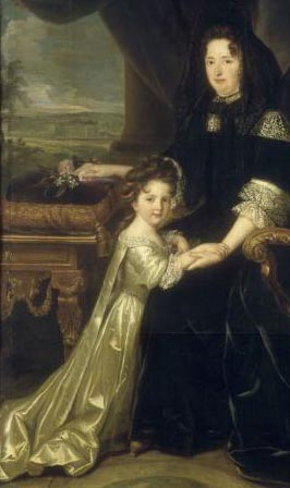 Mme de Maintenon et sa nièce devant Saint-Cyr (vers 1690, Louis-Ferdinand Elle, musée national de Versailles)