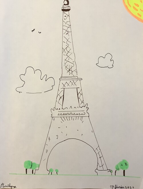 Les dessins de Tour Eiffel