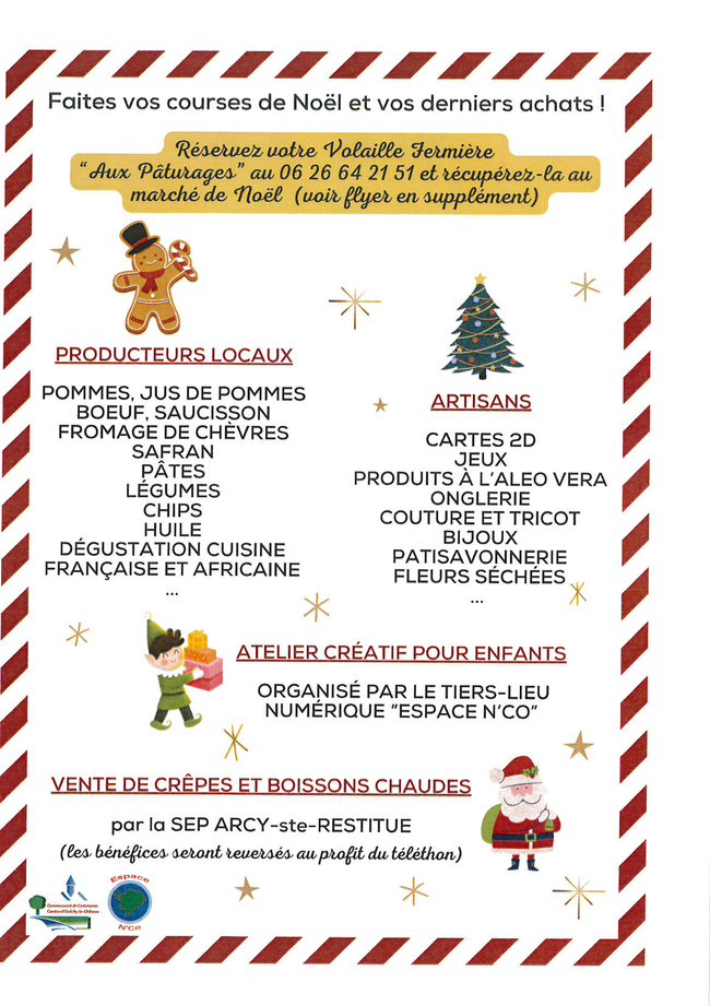 Marché de Noël à Arcy-Sainte-Restitue