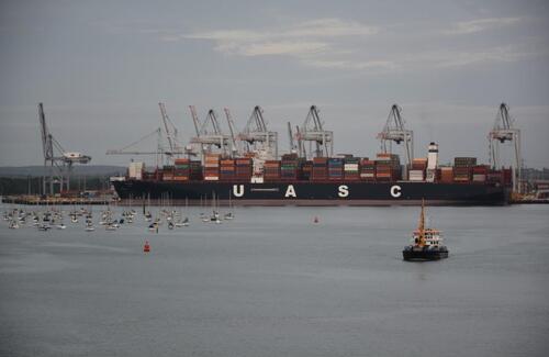 Entrée dans le port de Southampton