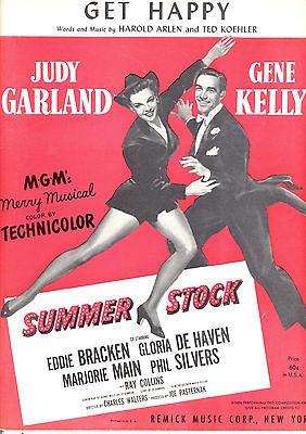 SUMMER STOCK Sheet Music "Get Happy" Judy Garland Gene Kelly | eBay