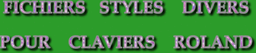 STYLES DIVERS CLAVIERS ROLAND SÉRIE 9485
