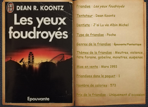 Les yeux foudroyés - Dean Koontz