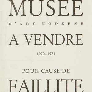 Musée d’Art Moderne à Vendre – pour cause faillite, 1970-1971 by Marcel Broodthaers