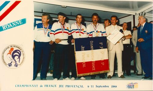 Les Champions de France  JP de 1986 à 2019