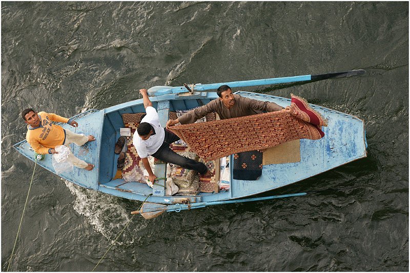Barque de marchands sur le Nil