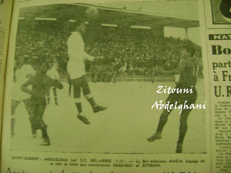 19 Juin 1955 Amical MCA-SC Bel Abbès 1-0