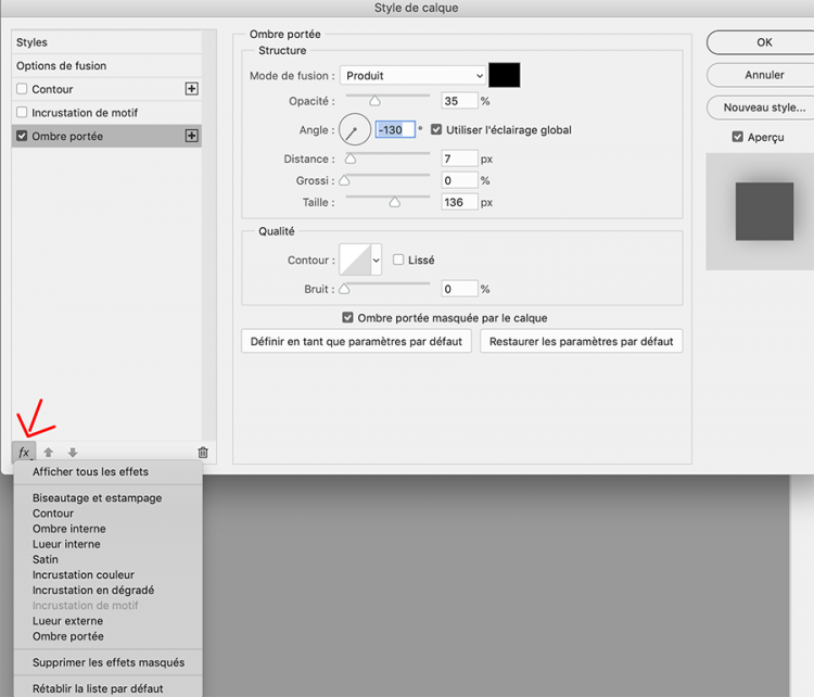 Les styles de calques