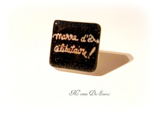 Bague "Marre d'être célibtaire"