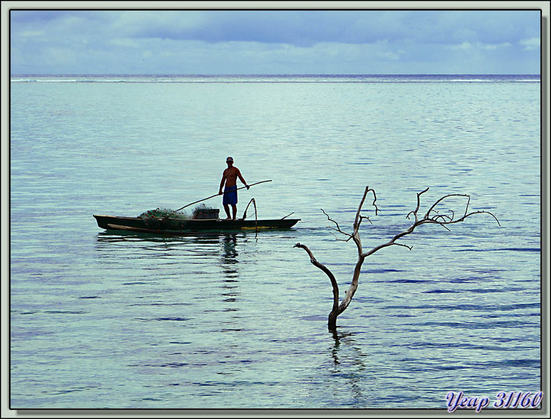 Le pêcheur du lagon - Moorea - Polynésie française
