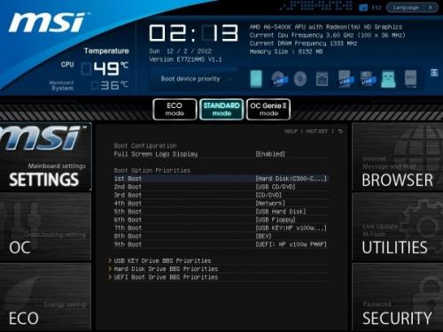 Boot : Régler l'ordre du boot du Legacy BIOS et UEFI pour démarrer sur une clé USB (bootable) ou un DVD (bootable) au lieu du disque dur