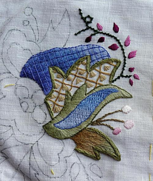 Un nouvel en cours en broderie crewel