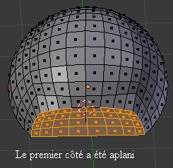Le premier côté a été aplani
