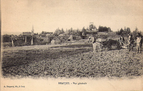 Carte de Beaujeu en 1905