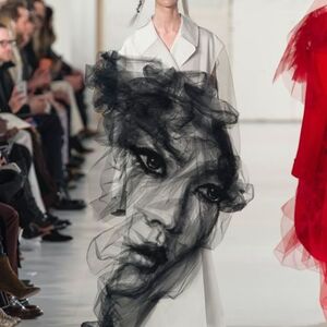 Benjamin Shine collaborated with John Galliano to create a ghostly tulle portrait
