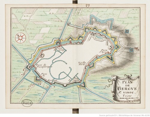 Trente-huit plans de places fortes - Bergue (XVIIIe s)(gallica)