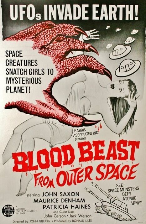 BLOOD BEAST FROM FROM OUTER SPACE  BOX OFFICE USA 1967