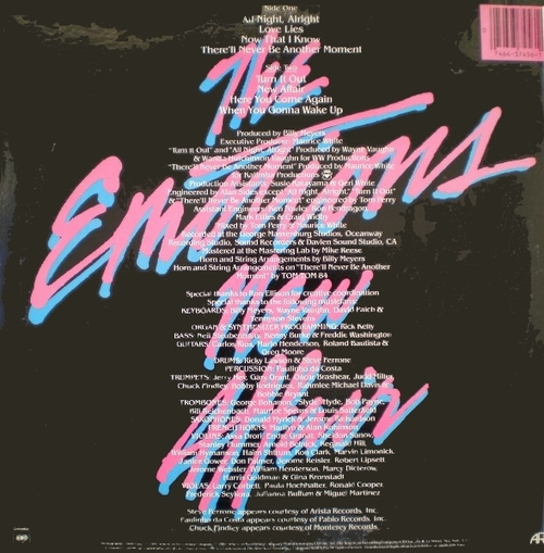 The Emotions : Album " New Affair " ARC Columbia Records FC 37456 [ US ]