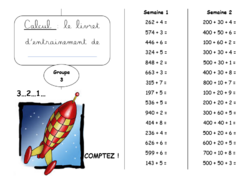 Mon livret d'entrainement au calcul