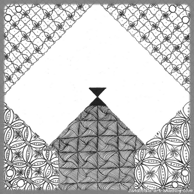 Papier origami zendoodle pour plier un papillon