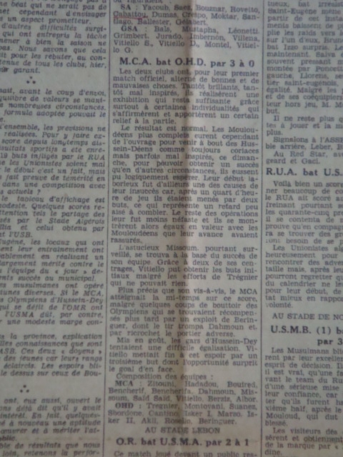 29.10.1939 1ère journée mca-ohd 3-0