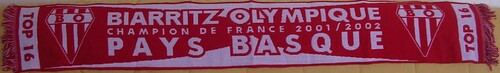 Echarpe du Biarritz Olympique commémorative du titre de Champion de France 2001-2002 (27)