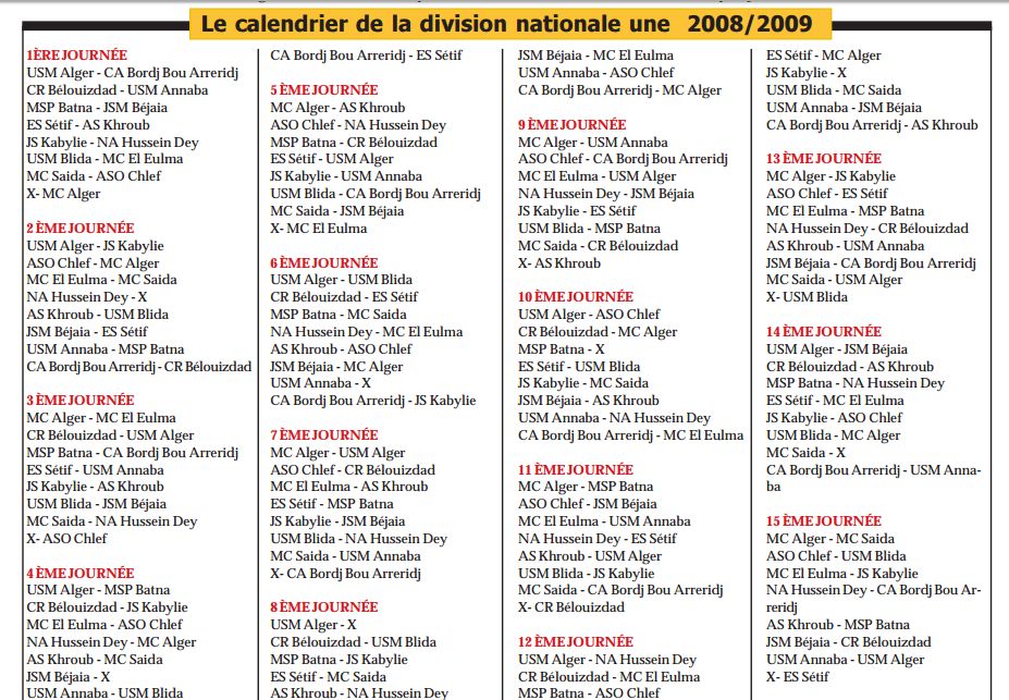 Le Calendrier