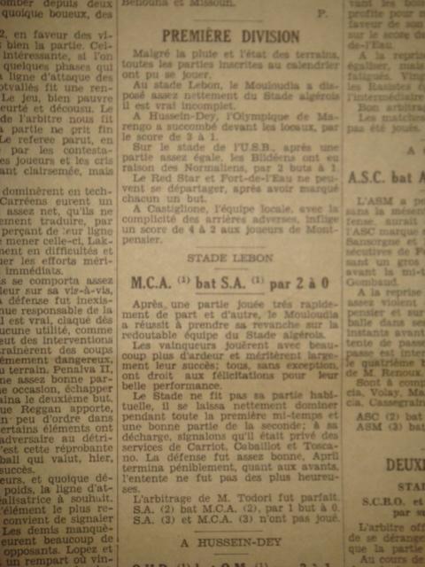 21.2.1932 Stade Algérois-MCA 0-2