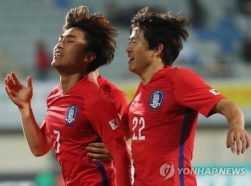 Vendredi 25.3.2016 à Seoul Amical U23 Corée du Sud-EN 2-0