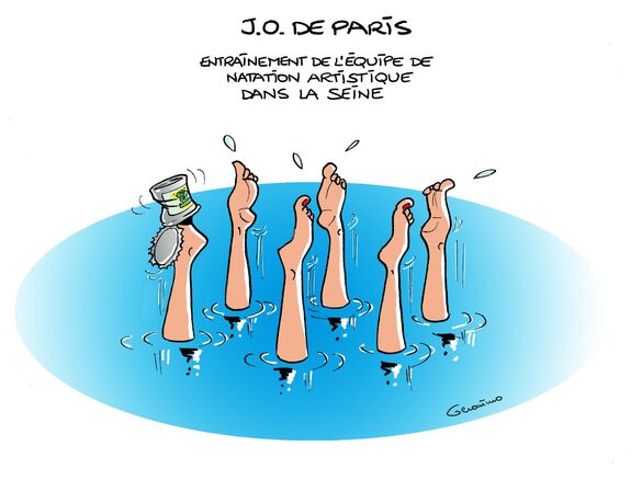 La Seine sera-t-elle propre pour les Jeux Olympiques ? se demandent les caricaturistes....