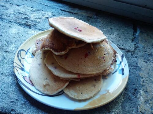 Pancakes aux Groseilles pour le brunch/petit déjeuner du dimanche {Vegan}