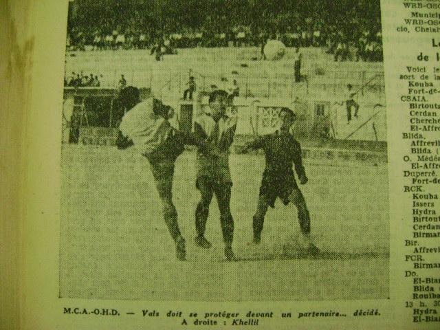 Septembre 1954 Amical Achoura MCA-OHD 3-3