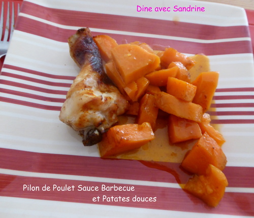 Des Pilons de Poulet Sauce Barbecue et Patates douces