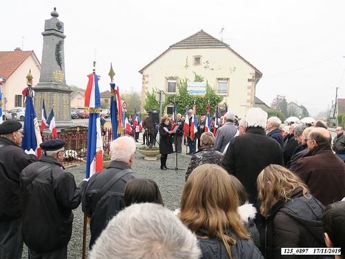 * Commémoration "75ème anniversaire de la Libération de Champagney. Cérémonie au Monument aux Morts puis à la plaque Rhin et Danube.