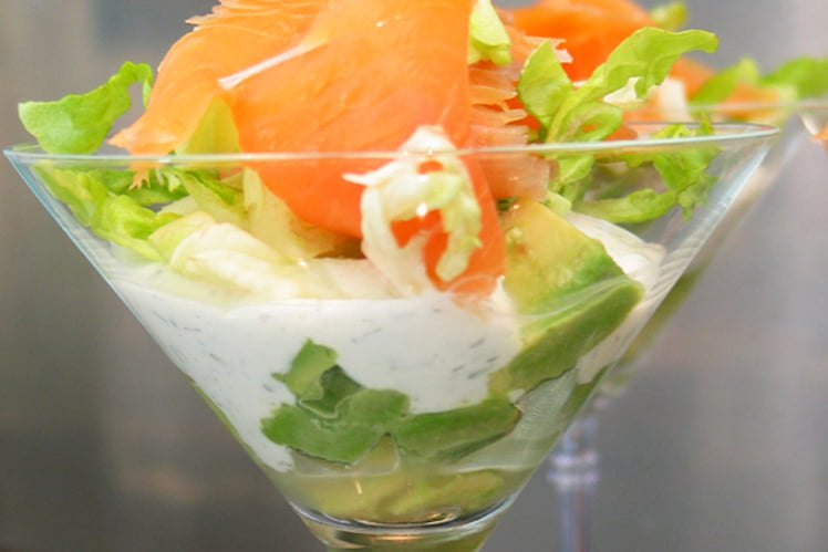 Verrine fraîcheur avocat-saumon fumé